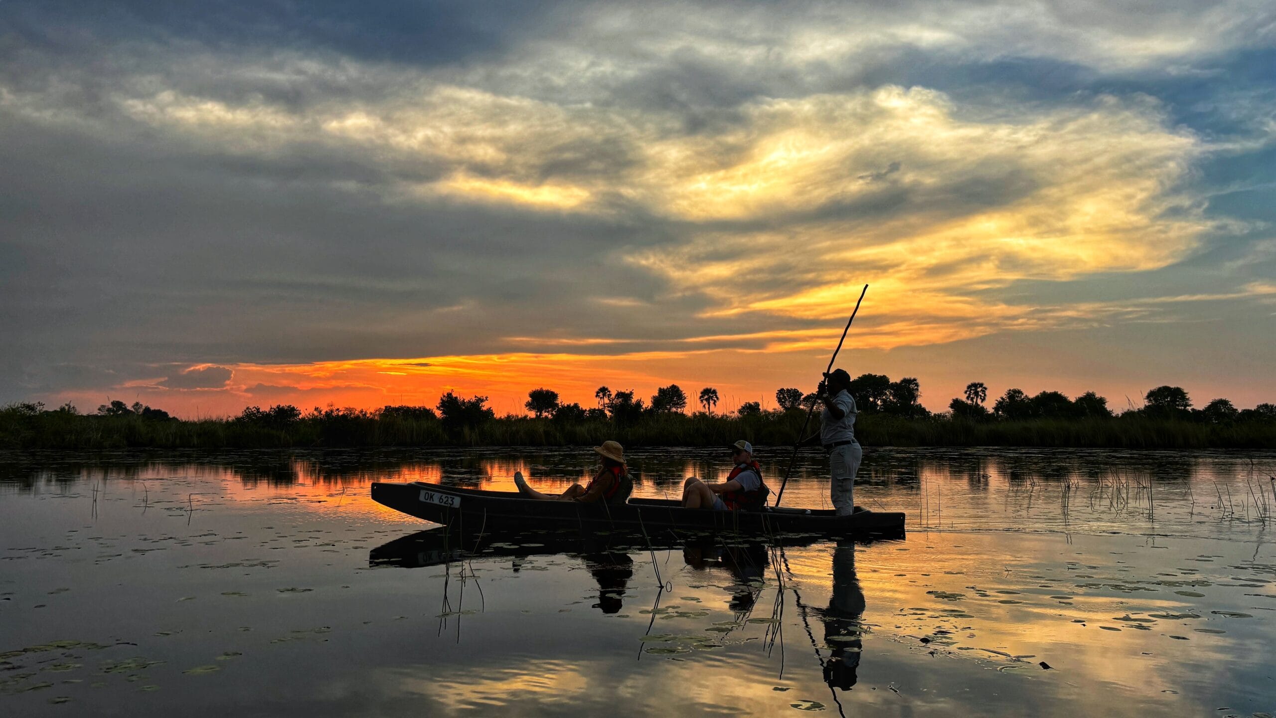 A mokoro boat on the Okavango Delta, Botswana
