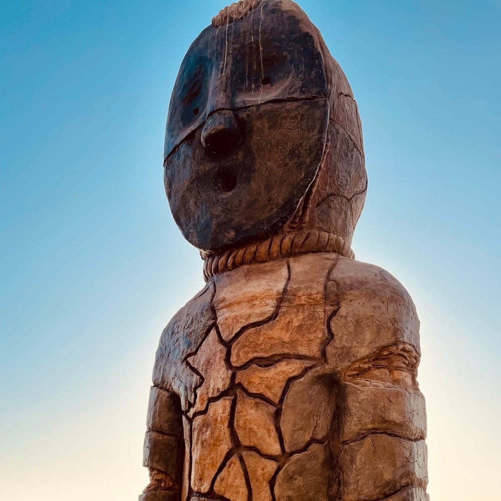 Chinchurro mummy sculpture, near Arica in Chile