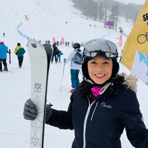 Carmen Roberts skiing