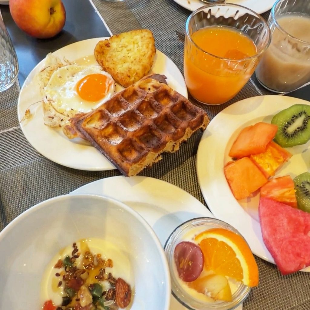 Breakfast from the Bite breakfast buffet at Baobab Suites